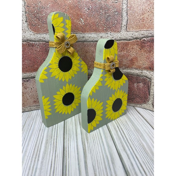 Mini cutting board decorative with sunflower / sunflower decoration Mini cutting - Picture 5 of 9